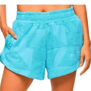 Zumba Fitness New w/tags Terry Cloth Running Shorts Aqua Size L